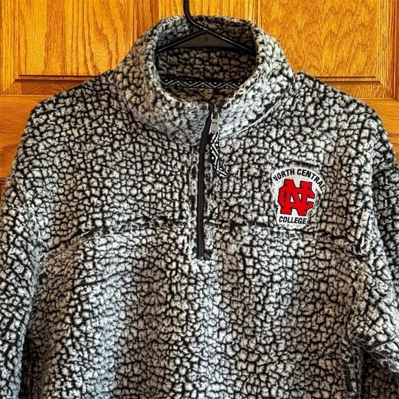Boxercraft North Central College NCC Sherpa 1/4 Zip Pullover Jacket L Gray - Picture 3 of 6